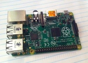 A photo of our Raspberry Pi B+.